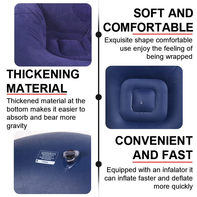 Lazy Inflatable Sofa Chairs thickened  PVC Lounger Seat  Tatami  Bean Bag Sofas For living room Leisure Sofa Furniture Chairs