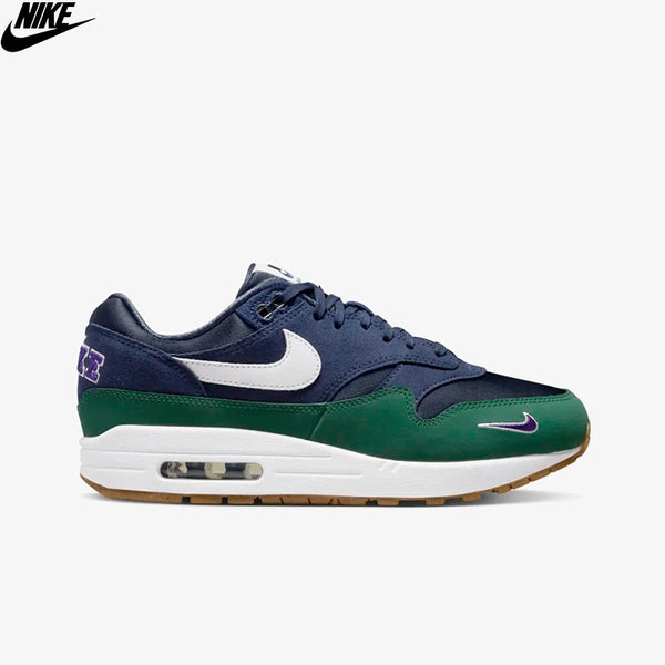 Original Nike Air Max 1 &#39;87 QS &#39;Obsidian&#39; Unisex Navy Blue/Green Sport Shoes DV3887-400 Nike Sneaker