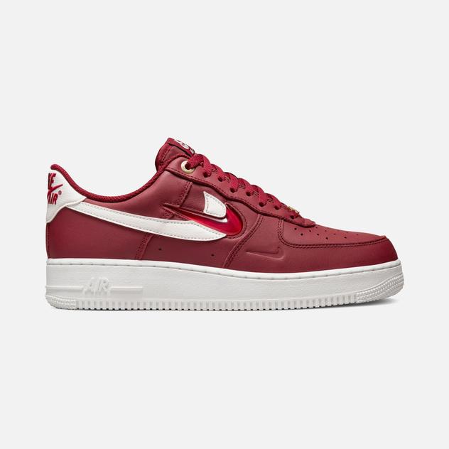 Original Nike Air Force 1 &#39;&#39;Premium &#39;&#39;40th Anniversary&#39;&#39; Male Red Sport Shoes DQ7664-600 Nike Sneaker