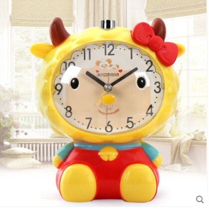 Children Alarm Clock Cartoon Bear Frog Cat Silent Clocks Watch Time Stand Cat Clocks Home Decoration Mute Electronic Desk Clock