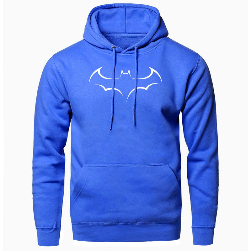 men Bat print solid color fleece plus thick sweatshirts hooded hoodies new style trend print 2020 spring autumn casual clothes