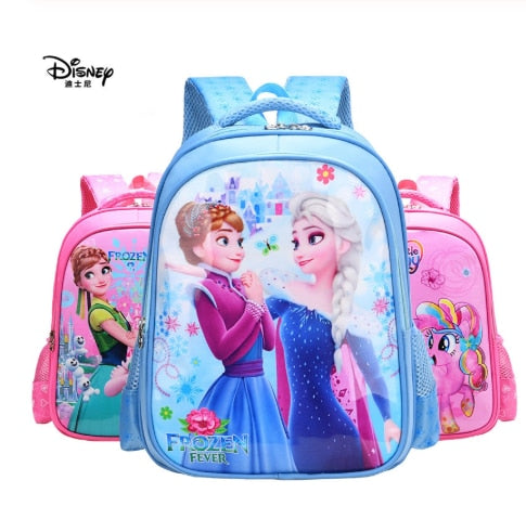 Disney cartoon schoolbag Frozen elsa Anna girls cute primary school bag kindergarten Cute backpack