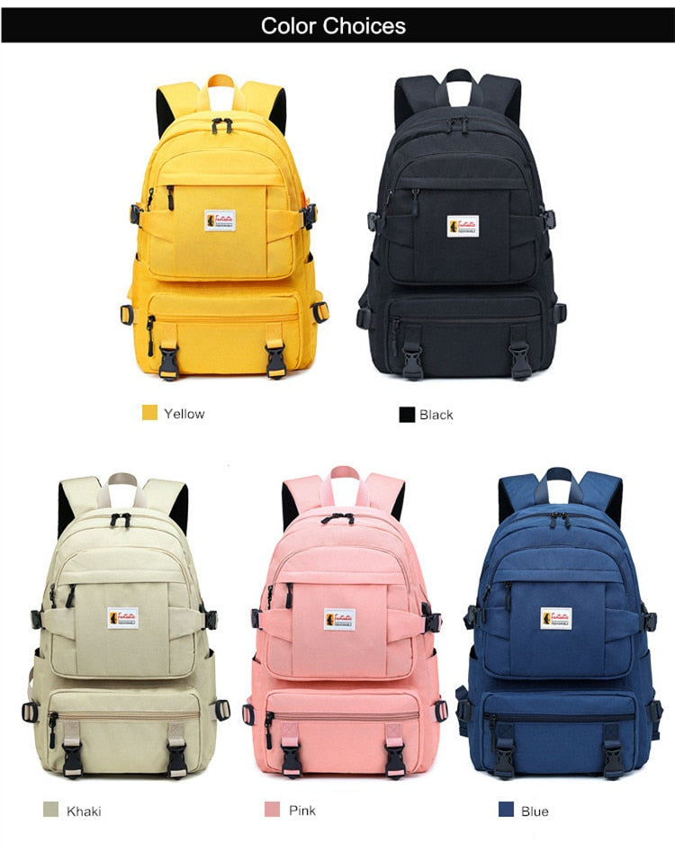 Fengdong fashion yellow backpack children school bags for girls waterproof oxford large school backpack for teenagers schoolbag