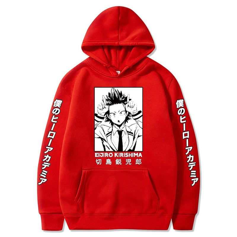 Harajuku Hoodie My Hero Academia Kirishima Eijiro Printed Men/women Hoodie Long Sleeve Sweatshirt