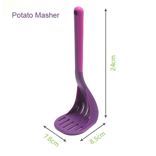 Stainless Steel Potato Masher Peeler Wave Cutter Holder Fruit Vegetable Tools Kitchen Gadgets