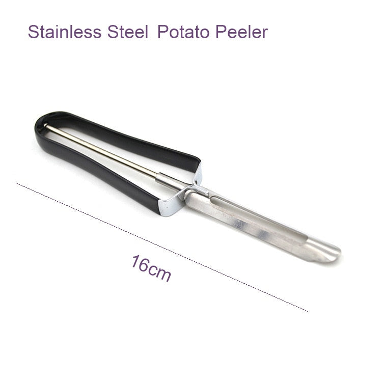 Stainless Steel Potato Masher Peeler Wave Cutter Holder Fruit Vegetable Tools Kitchen Gadgets