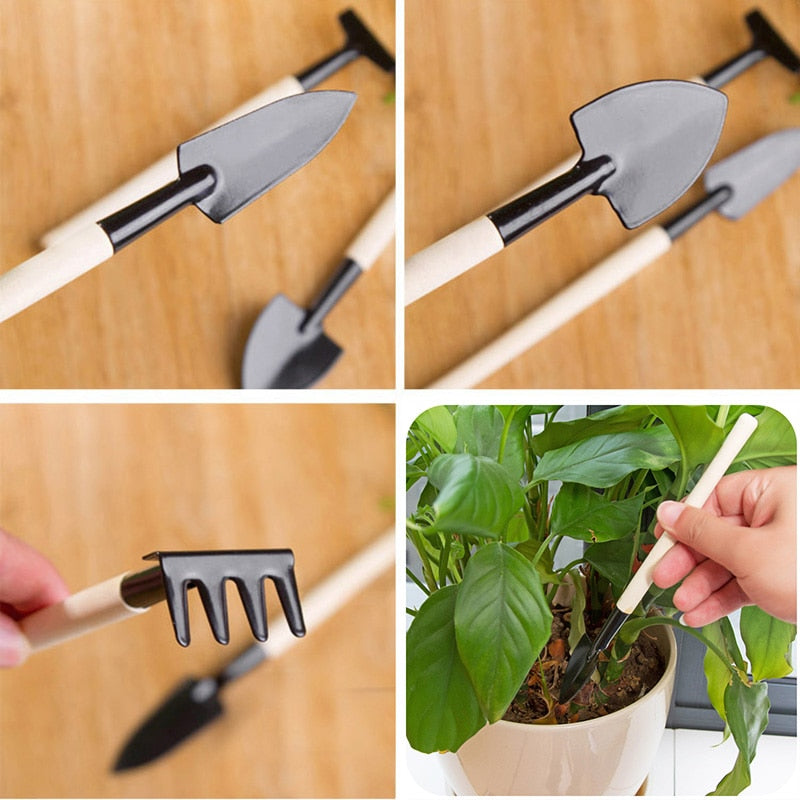 New Home Gardening Tool Set Balcony Home-grown Mini Digging Suits Three-piece Shovel Rake Garden Tools Combination Drop Shipping