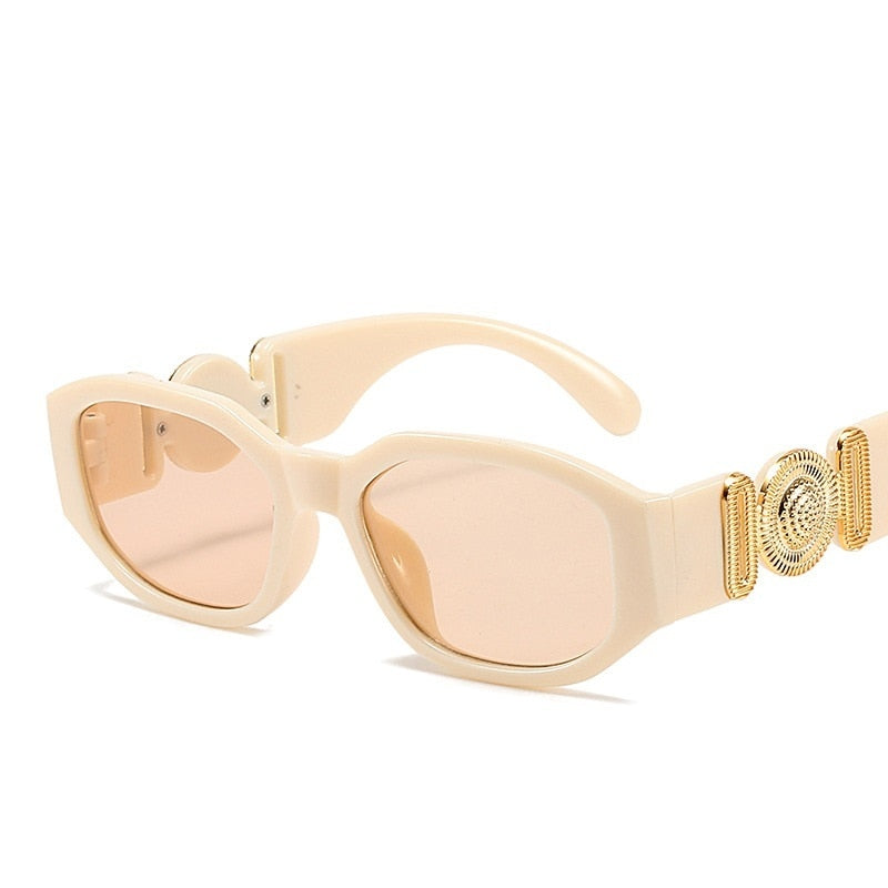 Fashion Brand Design Vintage Small Rectangle Sunglasses Women Men Retro Cutting Lens Gradient Square Sun Glasses Female UV400