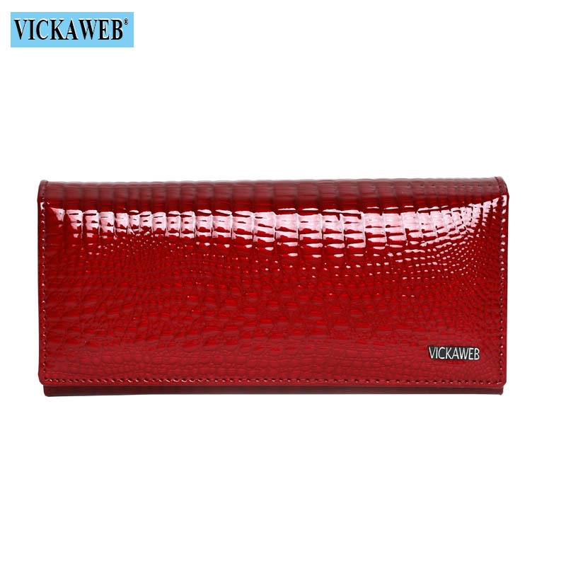 Free Gift Magnetic Hasp Wallet Women Genuine Leather Coin Purse Ladies Long Fashion Wallets Female Purses Card Hold Money Bag