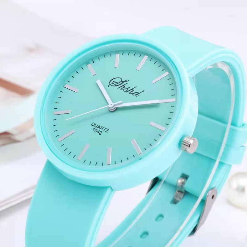 2021 New simple silicone Brand WOKAI Casual Quartz Watch Women Crystal Silicone Watches Relogio Feminino Wrist Watch Hot sale