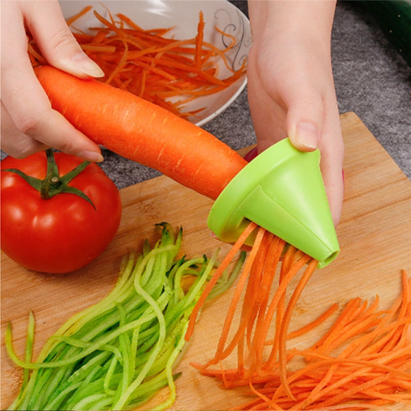 Kitchen Tools Vegetable Fruit  Multi-function Spiral Shredder Peeler Manual Potato Carrot Radish Rotating Shredder Grater