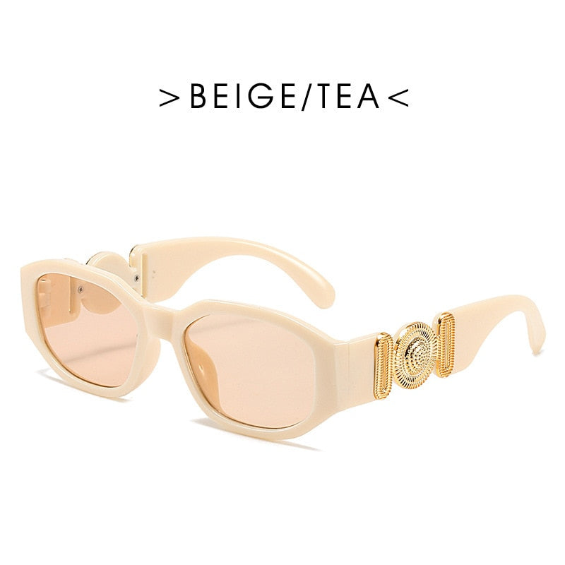 Fashion Brand Design Vintage Small Rectangle Sunglasses Women Men Retro Cutting Lens Gradient Square Sun Glasses Female UV400