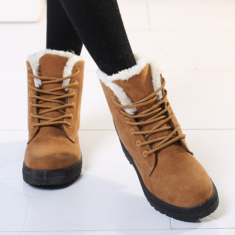 Women Boots Winter Ankle Boots For Women Winter Shoes Female Snow Boots Botas Mujer Warm Plush Shoes Woman Plus Size 44