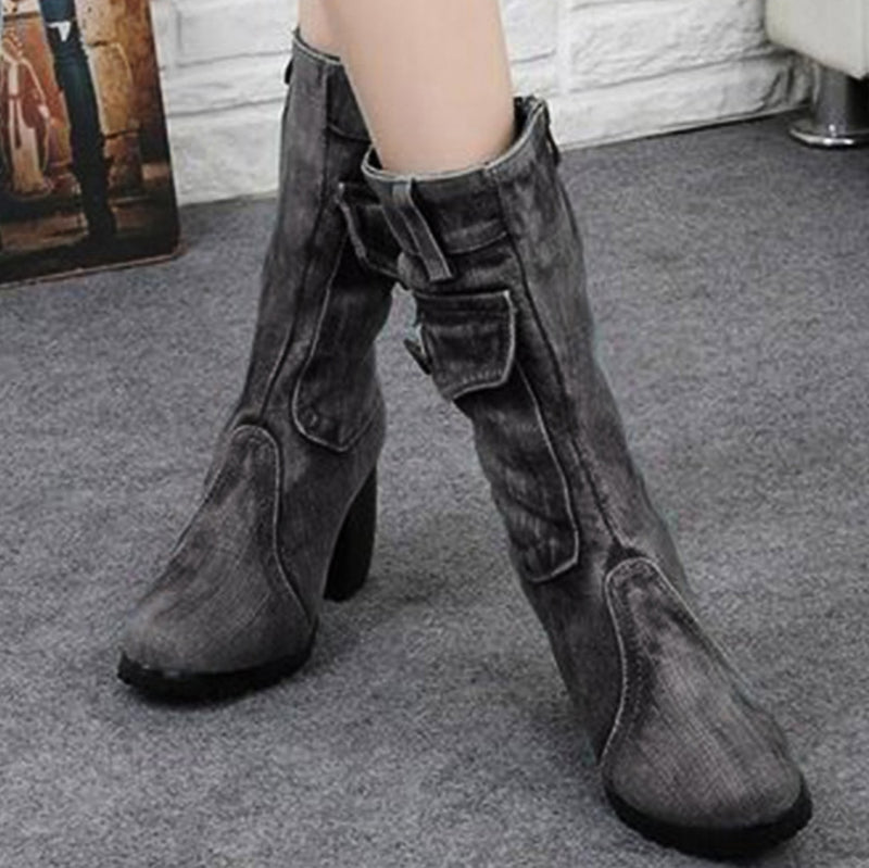 Blue jeans boots Women&