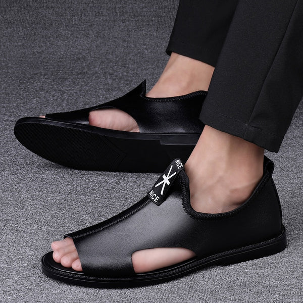 Brand New Summer Men Sandals Leisure Beach Men Shoes High Quality Genuine Leather Sandals Fashion Men&#39;s Sandals