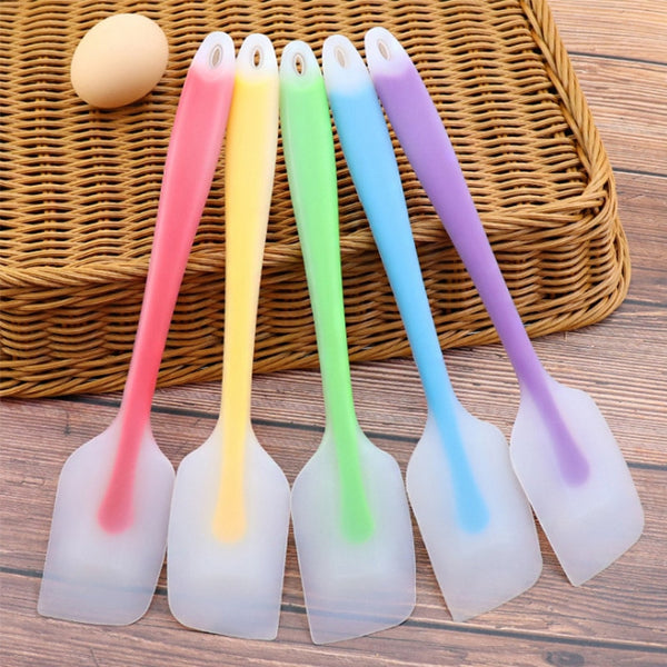 Silicone Cream Baking Scraper Non Stick Butter Spatula Cutter Chocolate Smoother Heat Resistant Kitchen Pastry Tools Scraper