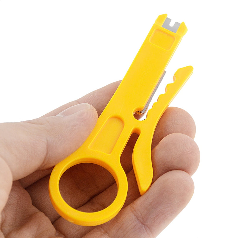 1PC Mini Pocket Portable Wire Stripper Knife Crimper Pliers Crimping Tool Cable Stripping Wire Cutter Crimpatrice Tool Parts