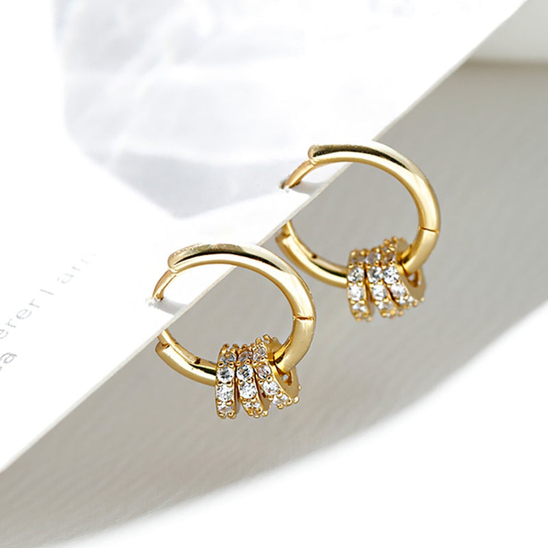 Stainless Steel 1 Pair Minimalist Huggie Hoop Earrings For Women Gold Color Tiny Round Circle 6/8/10mm Punk Unisex Rock Earring