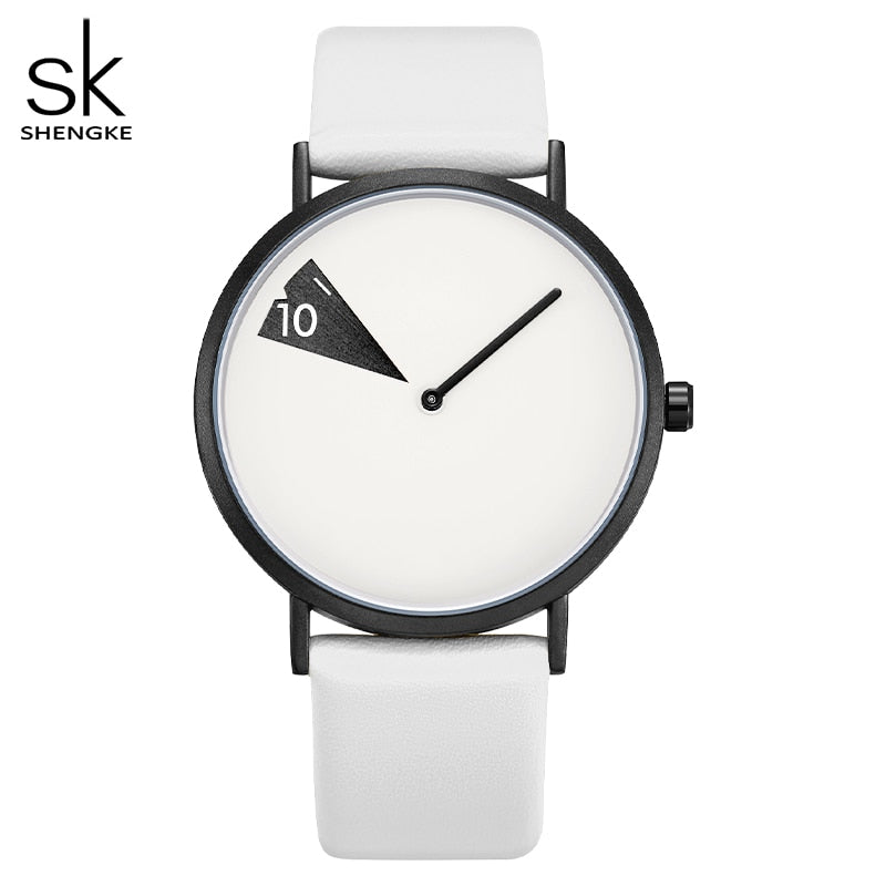 SHENGKE Quartz Wristwatches Watch Women Fashion Luxury Creative Montre Femme Top Brand Watches Leather Clock Reloj Mujer