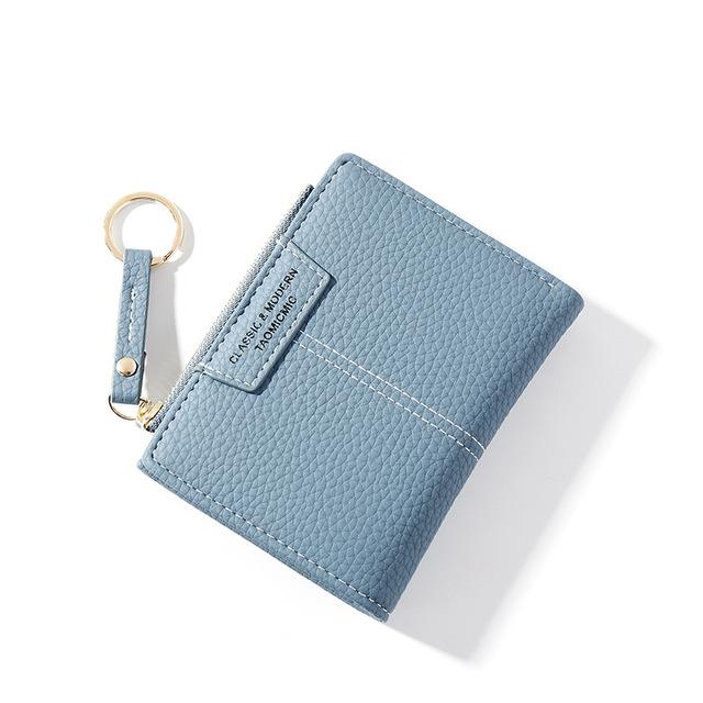 Brand Yellow Women Wallet Soft PU Leather Female Purse Mini Hasp Card Holder Coin Short Wallets Slim Small Purse Zipper Keychain