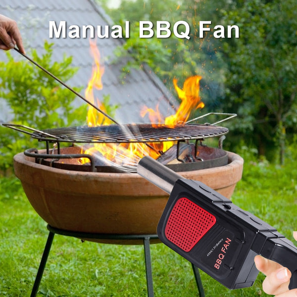 Portable Handheld Electric BBQ Fan Air Blower for Outdoor Camping Picnic Barbecue Cooking Tool Outdoor Handheld Electric BBQ Fan