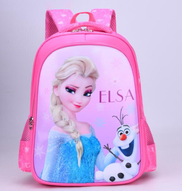 Disney cartoon schoolbag Frozen elsa Anna girls cute primary school bag kindergarten Cute backpack