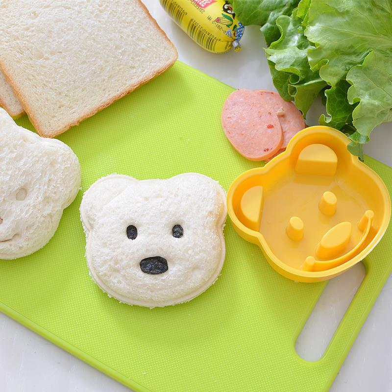 Kitchen Breakfast Bear Sandwich Mold Bread Biscuit Embosser Cake Tool DIY Making Mold Household Making Accessories