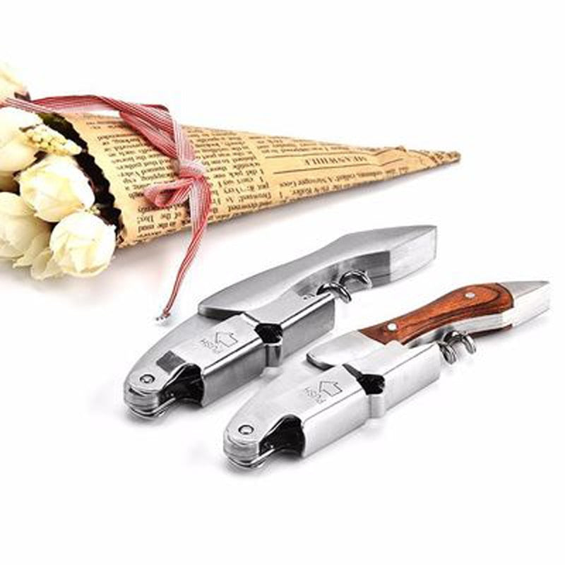 Professional Red Wine Opener Wood Handle Multifunction Portable Screw Beer Wine Corkscrew Kitchen Tools Wine Beer Bottle Opener