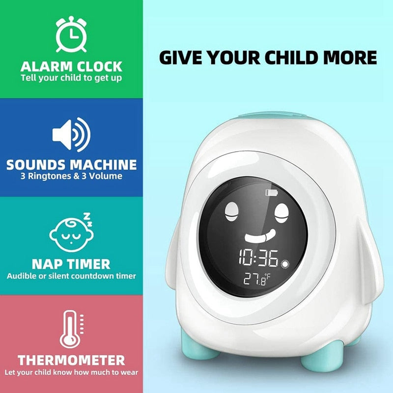 Kids Alarm Clock Alarm Clock for Kids Ready to Wake Up Sleep Trainer Colorful Night Light Nap Timer