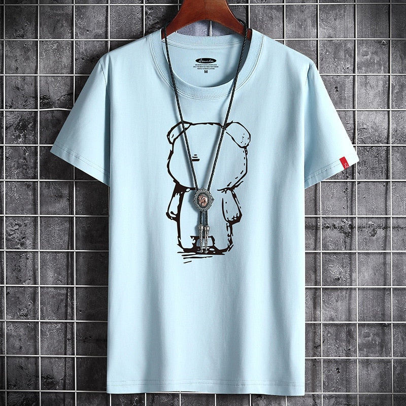 T Shirt for Men 2022 Newest Clothing Fitness White O Neck Anime Man T-shirt For Male Oversized S-6XL New Men T-shirts Goth Punk
