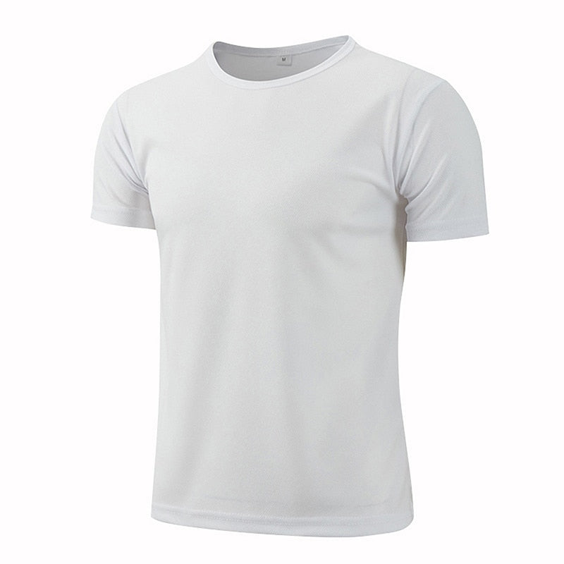 Quick-drying Round Neck Sport T-shirt Gym Jerseys Fitness Shirt Trainer Running T-shirt Men Breathable Sportswear Class Service