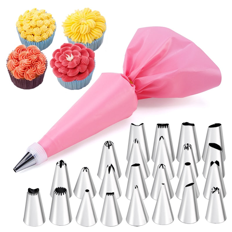 6/14/26/29 pcs set Cream Nozzles Pastry Tools Accessories For Cake Decorating Pastry Bag Kitchen Bakery Confectionery equipment