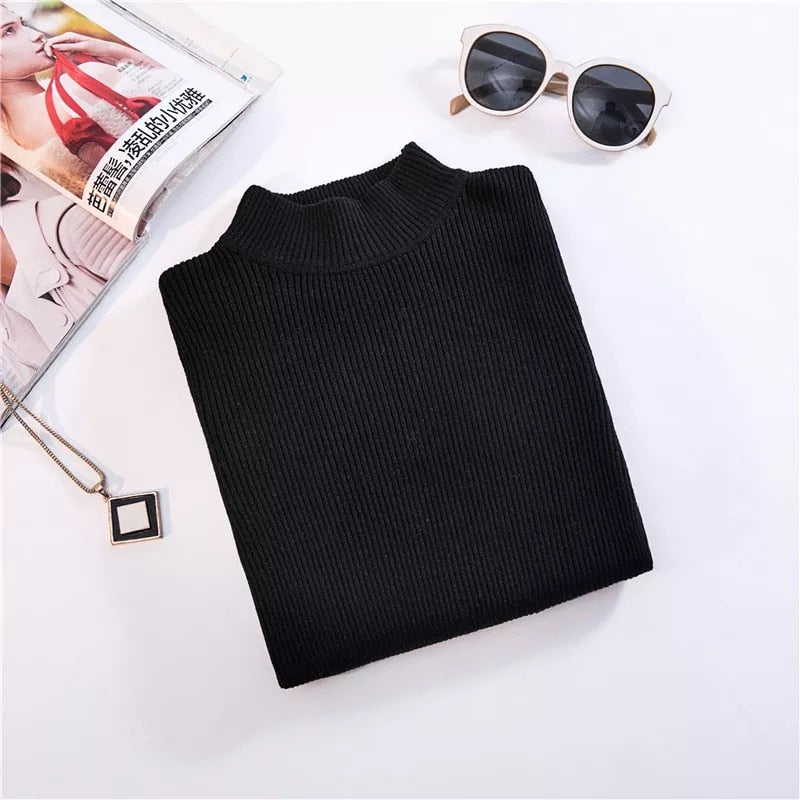 Marwin New-coming Autumn Winter Top Pull Femme Turtleneck Pullovers Sweaters Long Sleeve Slim Oversize Korean Women&