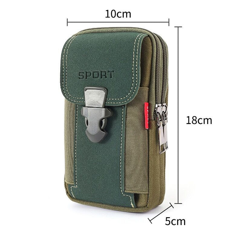 Fashion Men Multi-function PU Leather Fanny Waist Bag Casual Mobile Phone Purse Pocket Male Outdoor Travel Sports Belt Bum Pouch