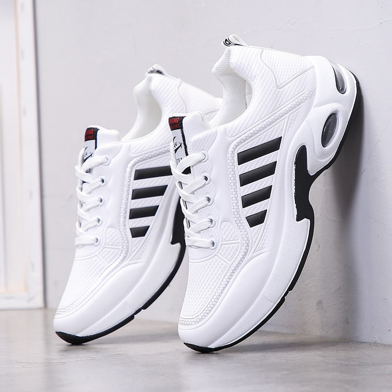 2022 Men Sneakers Air Cushion Outdoor Sports Running Shoes Mesh Breathable Walking Shoes Low Top Soft Casual Sneakers Size 39-44