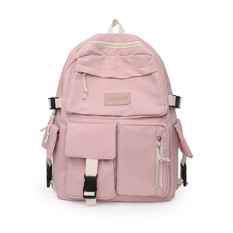 2022 New Trendy Korean Version Large-capacity School Bag Lightweight Simple Travel Backpack Teen Girls Many Pockets Backpacks