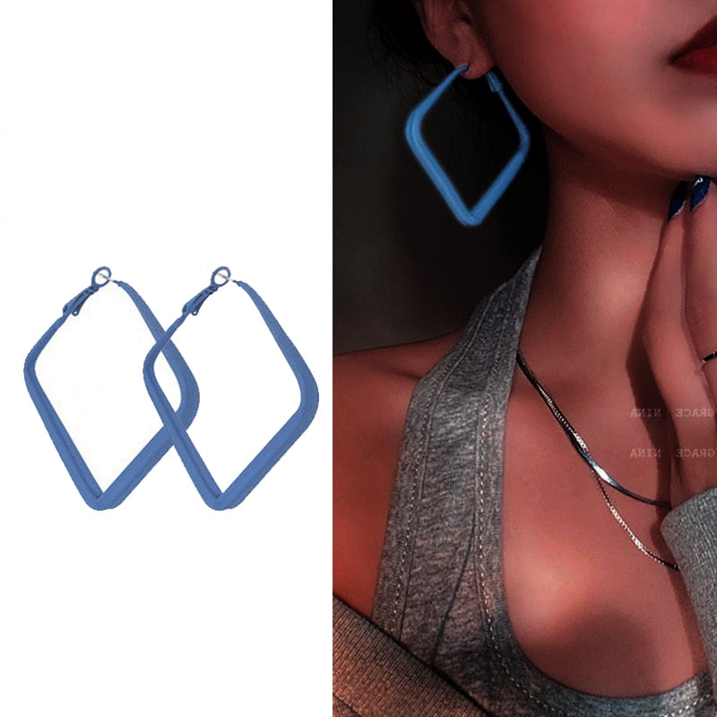 Geometric Metal Earrings for Women Jewelry Gift Irregular Circle Square Earrings Femme Cold Fashion Korean Women&