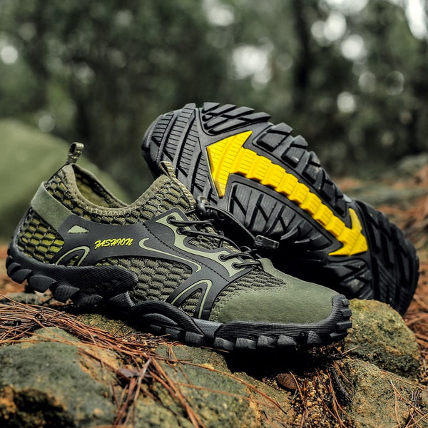 Mens Mountain Trekking Shoes Summer Mesh Breathable Men Hiking Shoes Outdoor Men Sneakers Men Sport Shoes Quick-dry Water Shoes