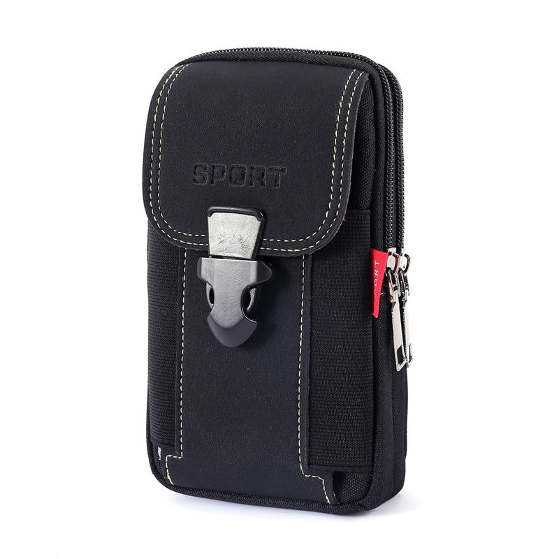 Fashion Men Multi-function PU Leather Fanny Waist Bag Casual Mobile Phone Purse Pocket Male Outdoor Travel Sports Belt Bum Pouch