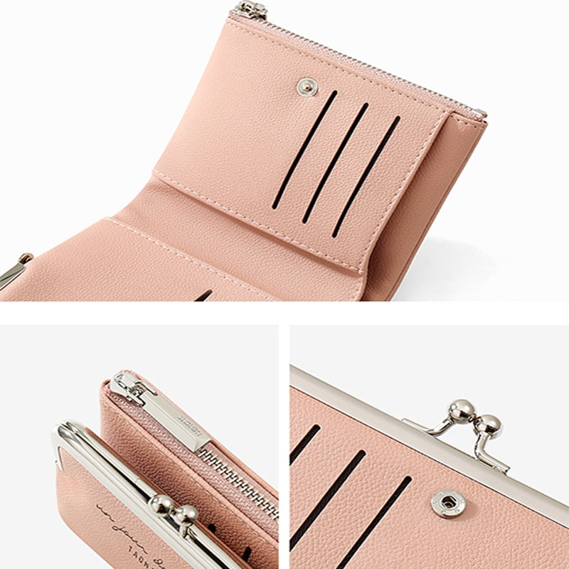 Fashion Solid Color Short Clutch Small Wallets PU Leather Women Coin Purses Ladies Simple Mini Card Holder Travel Wallets Female