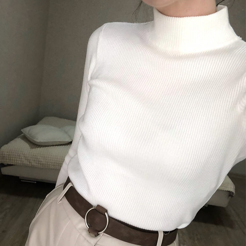 Marwin New-coming Autumn Winter Top Pull Femme Turtleneck Pullovers Sweaters Long Sleeve Slim Oversize Korean Women&