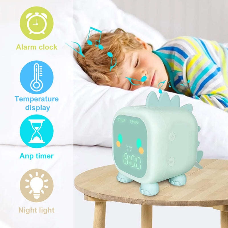 Kids Alarm Clock Cute Dinosaur Digital Alarm Clock For Kids Bedside Clock Children Sleep Trainier Wake Up Night Light Relojes