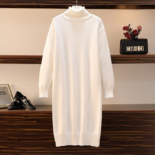 Knitted dress autumn and winter women&