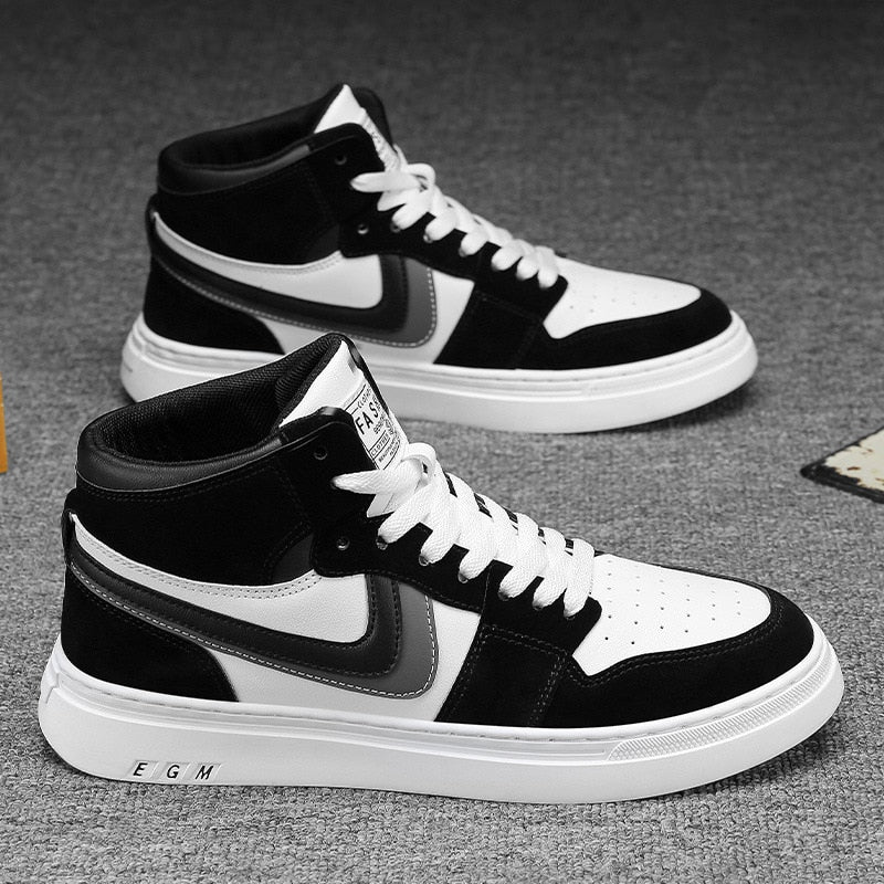 White Women&#39;s Men&#39;s Sneaker Trend High Top Platform Shoes Men 2022 Spring Designer Vulcanized Shoes Elegant Brand Sneakers 39-44