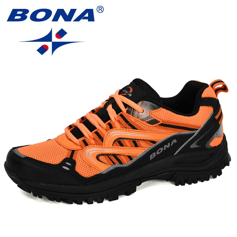 BONA New Designers Popular Sneakers Hiking Shoes Men Outdoor Trekking Shoes Man Tourism Camping Sports Hunting Shoes Trendy