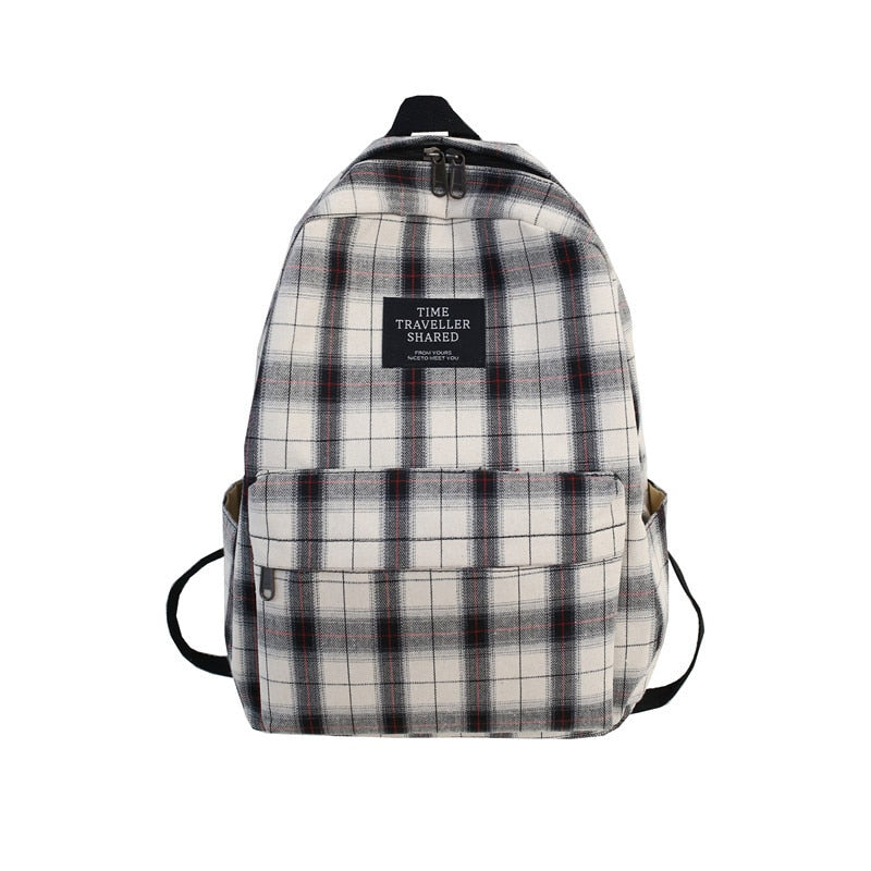 Fashion Plaid Canvas Women&