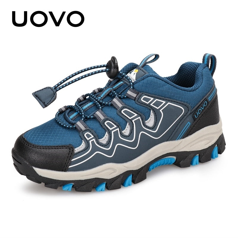 UOVO 2022 New Boys Girls Sports Children Footwear Outdoor Breathable Kids Hiking Shoes Spring And Autumn Sneakers Eur