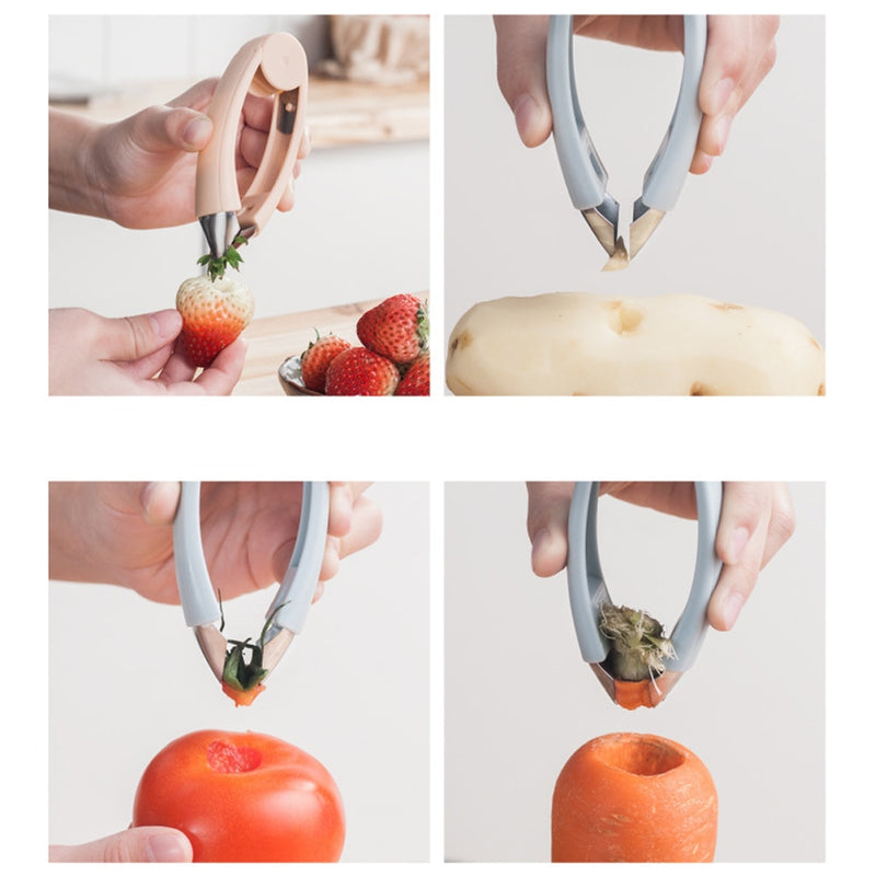 Strawberry Steel Pineapple Eye Peeler Fruit and vegetable Practical Seed Remover Clip Fruit Tools Kitchen Gadgets