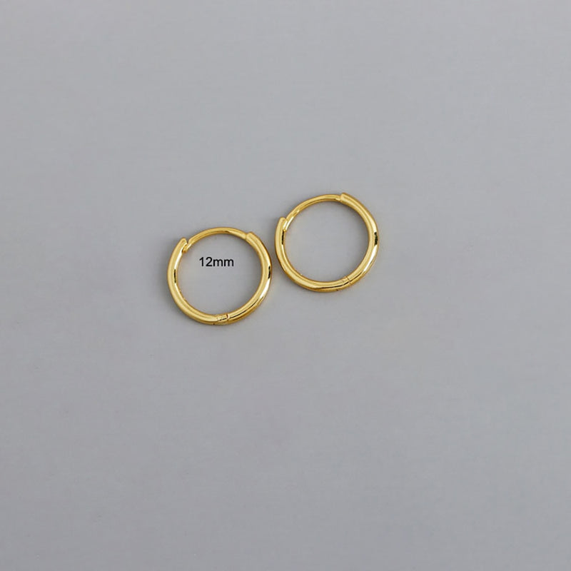 Stainless Steel 1 Pair Minimalist Huggie Hoop Earrings For Women Gold Color Tiny Round Circle 6/8/10mm Punk Unisex Rock Earring