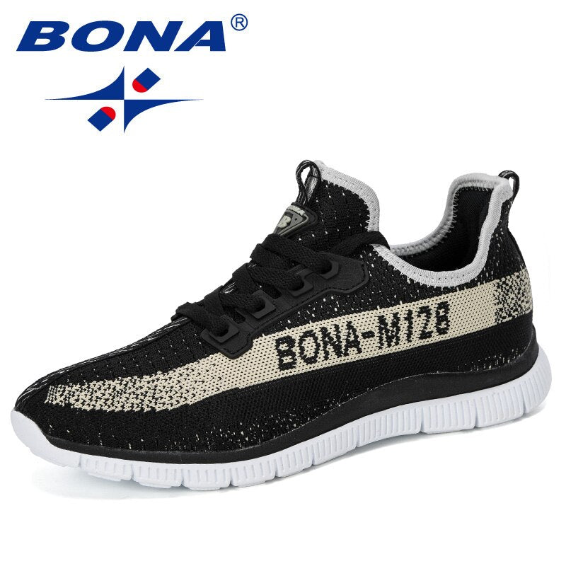 BONA 2020 New Arrival Mesh Running Shoes Men Jogging Walking Sports Shoes Man Athietic Breathale Sneakers Outdoor Trainer Shoes